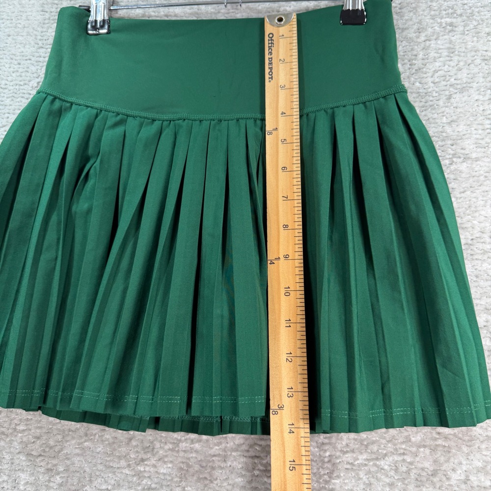 JoyLab Skort Pleated Mini Recycled Polyester Stretch XS Green Tenniscore‎ - Picture 2 of 8
